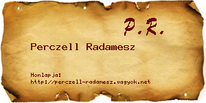 Perczell Radamesz névjegykártya